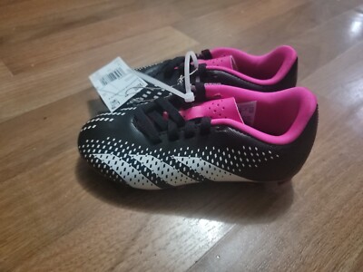 Kids Size 10.5K Black White Adidas Predator Accuracy.4 FxG Soccer Cleats HQ0952