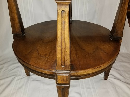 Brandt Furniture Diplomat Solid Cherry Round Side End Table Marshall Fields  26