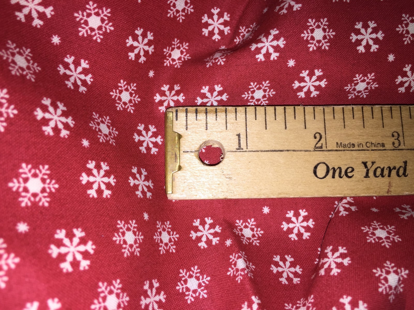 CHRISTMAS FAVORITES~SNOWFLAKES on RUST~Oakhurst FABRIC~Joan Pace Baker~3YD LOT