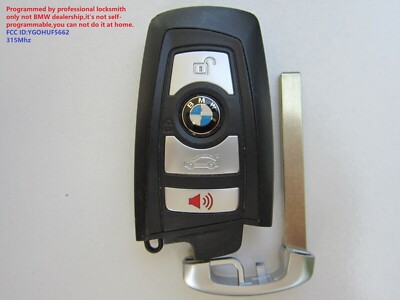 OEM BMW SMART KEY FOB KEYLESS REMOTE ALARM YGOHUF5662 4 BUTTTON 315Mhz UNLOCKED