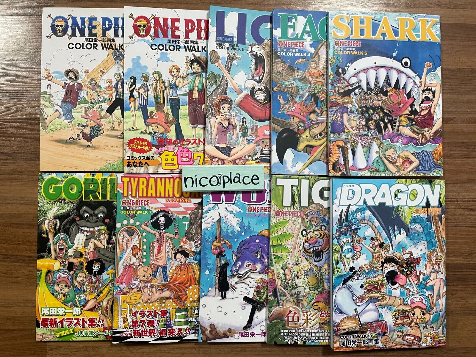ONE PIECE Color Walk 1-10 Set Eiichiro Oda Illustration Art ONE PIECE Color Walk 1-10 Set Eiichiro Oda Illustration Art