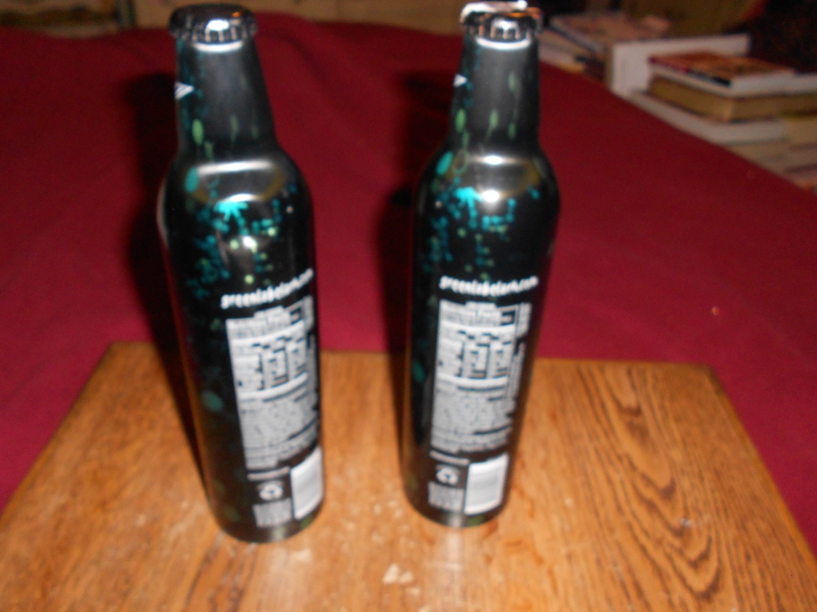 (2) 2009 SEALED MOUNTAIN DEW ALUMINUM BOTTLE GREEN LABEL ART circle of 8 