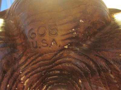 Vintage Retro USA Pottery 608 Candy/Nut Dish Two Tone Brown w/  handle 11