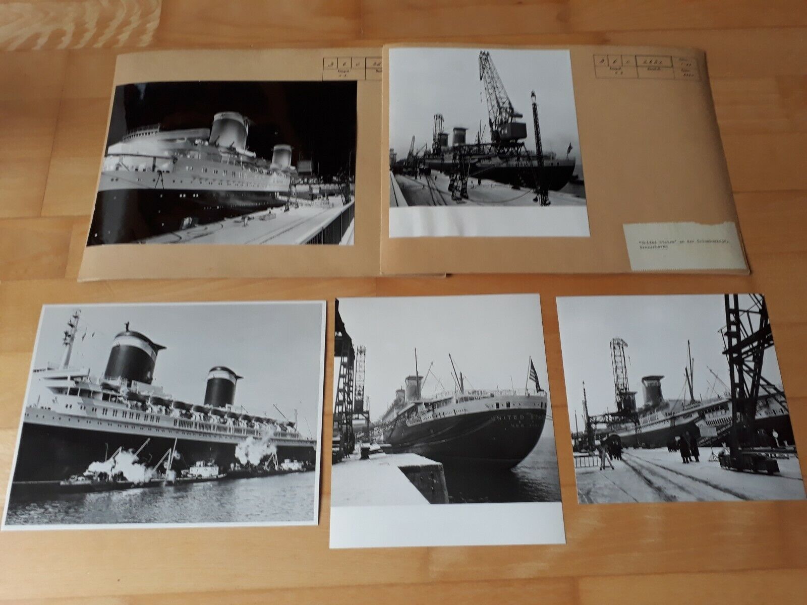 5 Fotoabzüge der United States - Passagierschiff 1953