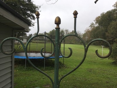 HEAVY METAL HALL TREE HALLTREE WELL MADE 77 IN TALL 28 INCH ACROSS BASE