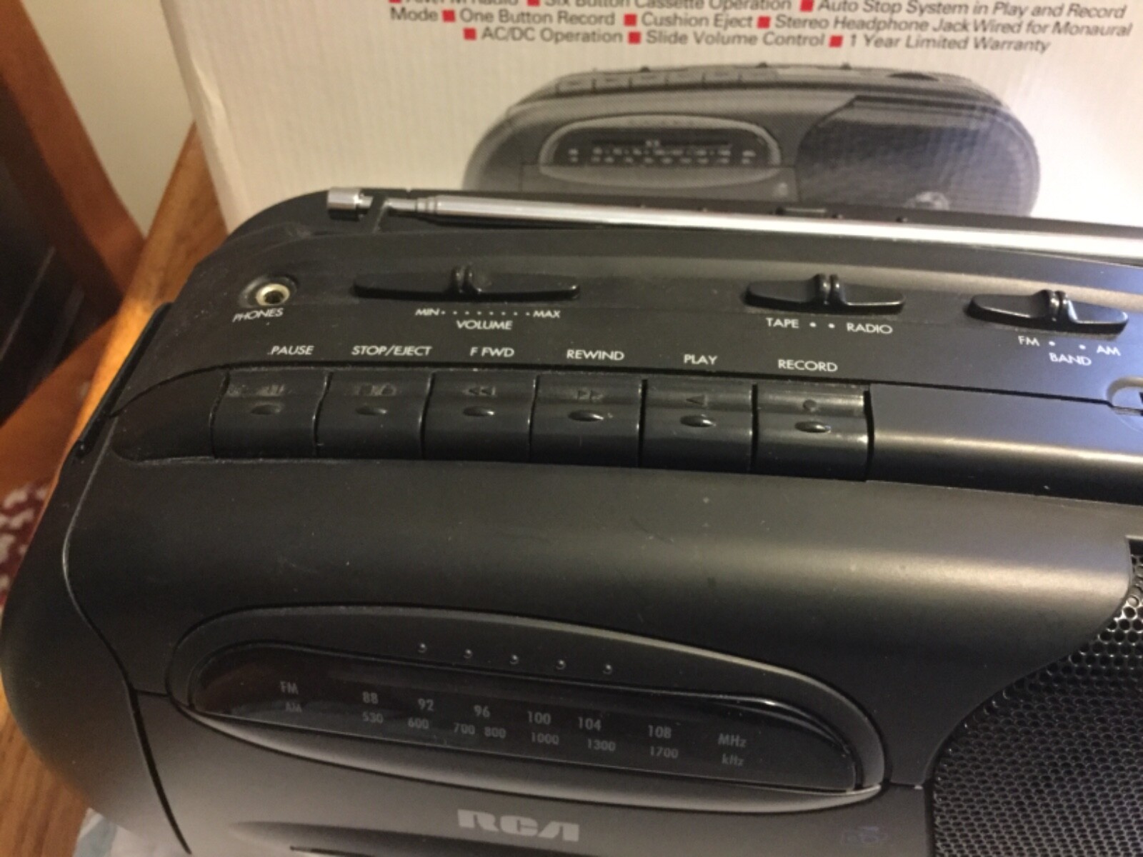 RCA RP-7700 Portable Cassette Player With Radio FM/AM