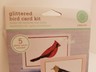 Martha Stewart Glittered Bird 8 Cards Kit Craft DIY NEW