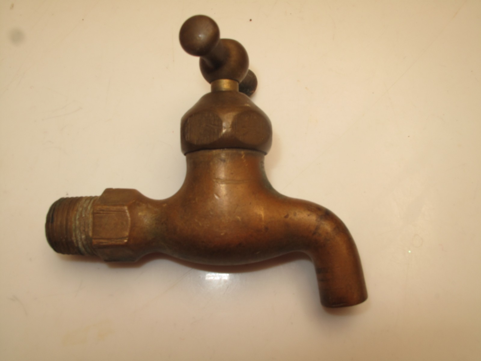 VTG ANTIQUE SOLID BRASS TAP FAUCET HANDLE VICTORIAN