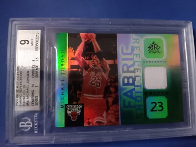 2005-06 UD Reflections Fabrics Michael Jordan (SP) GREEN BGS 9 #20/25