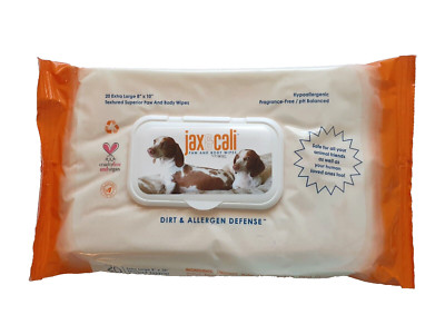 Jax & Cali Paw & Baby Wipes 20 Pack Extra Large For Animals & Humans New