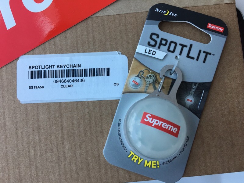 supreme spotlight keychain