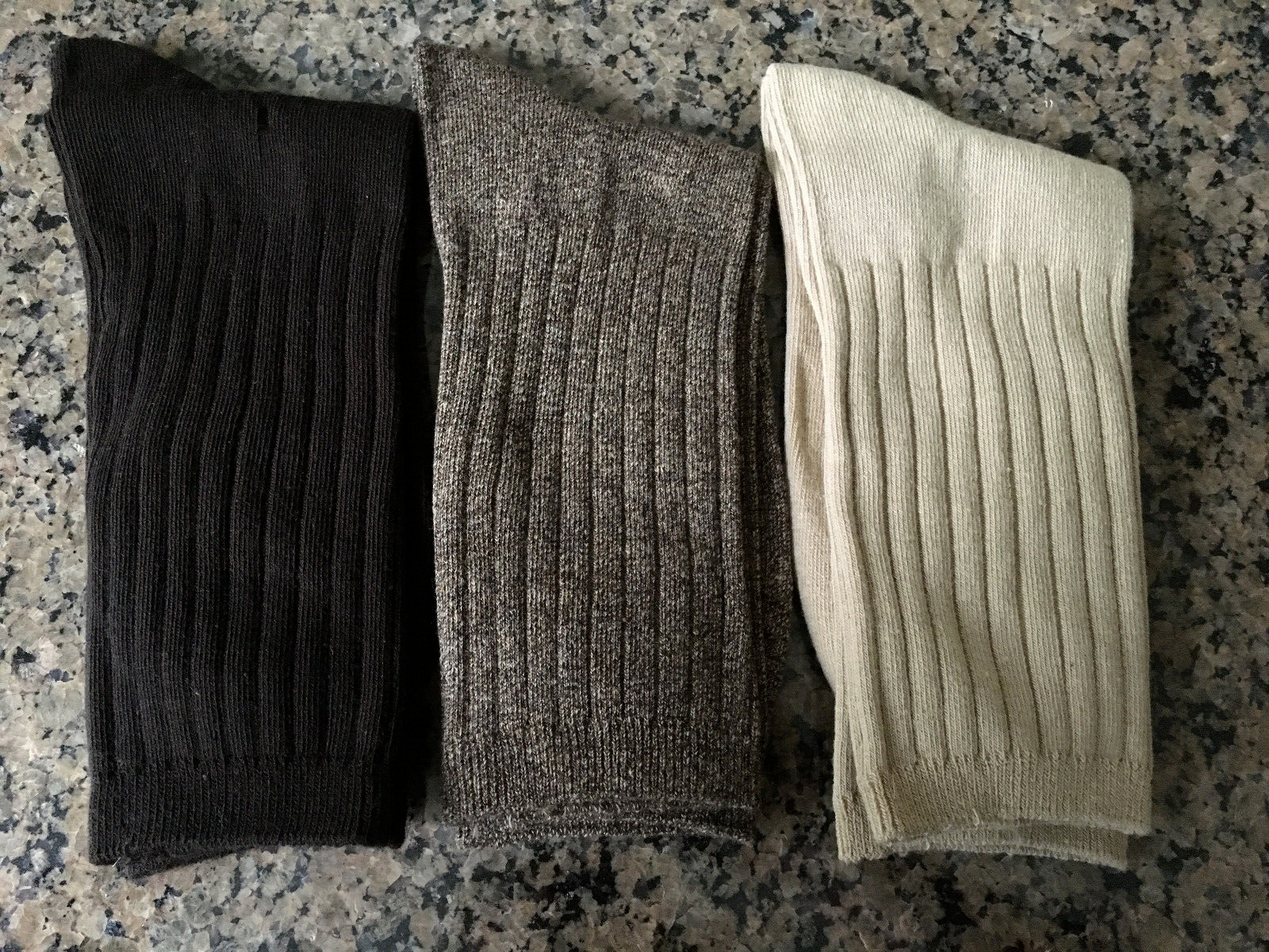 GOLD TOE Women's 3 pairs Ribbed Crew Socks, sz 9-11, fits shoe sz 6-9, Brown/Tan