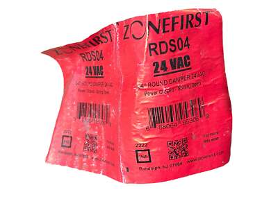ZONEFIRST, RDS04, 04", Round Damper, (P/C), (S/O), 24VAC - NEW NO BOX