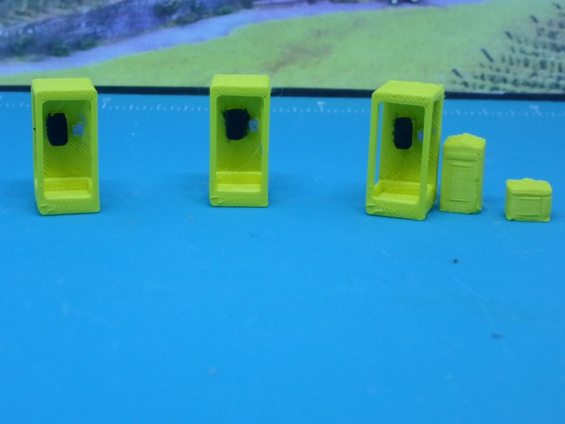 02tt - 3 Telefonzellen Ã¤Hnlich Feh55 Epoche Iii 2 BriefkÃ¤Sten FÃ¼R Spur Tt, 1:120