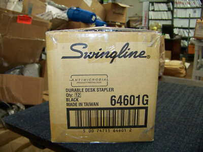 Swingline Durable Desk Stapler Black 20 Sheet Cap. Antimicrobial 64601G New