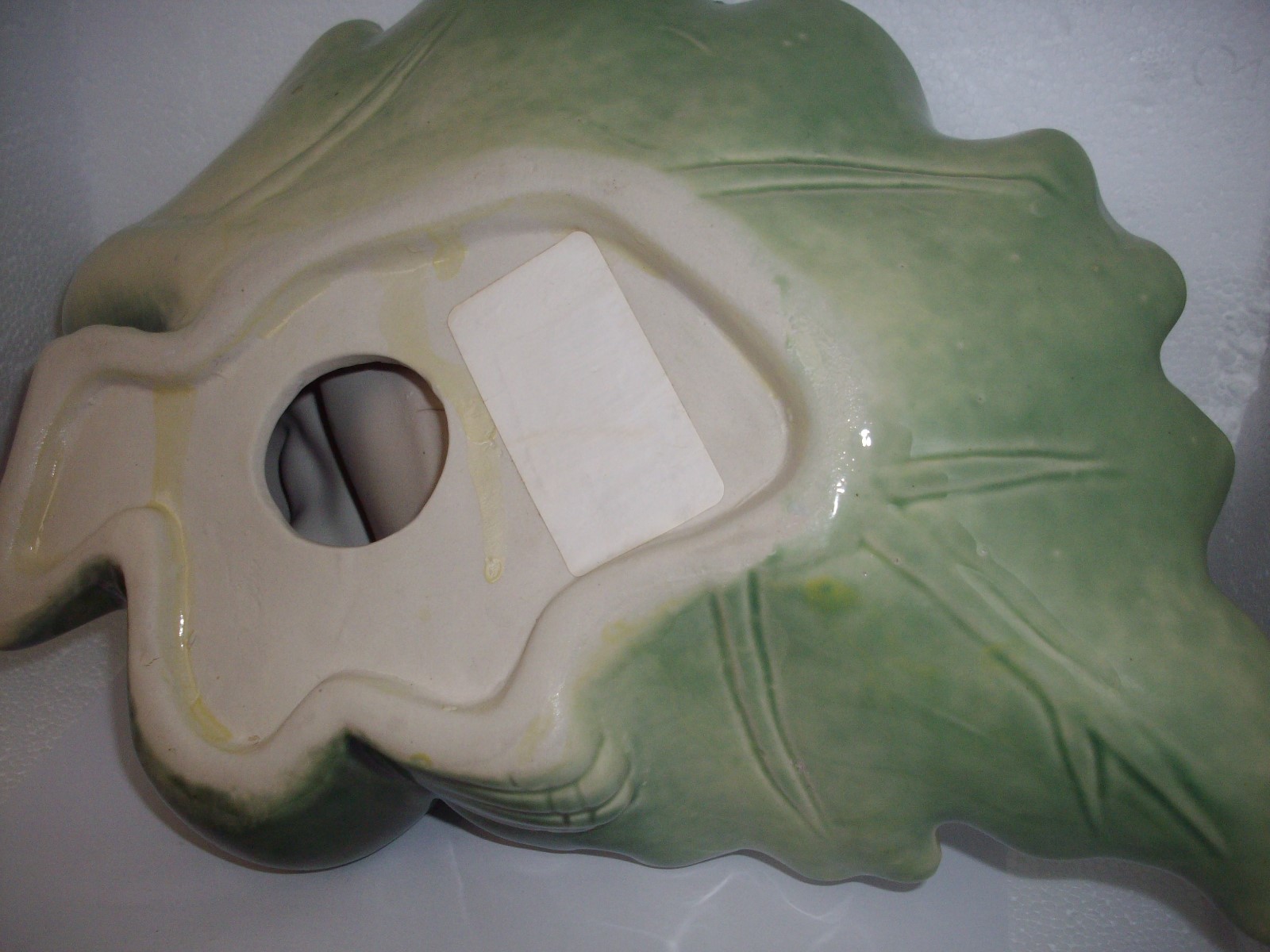Green Frog/Lily Pad oversized  dish/candy dish (Vintage) *Excellent Condition