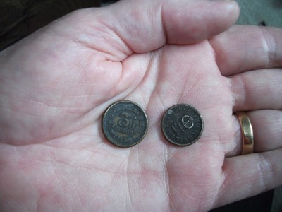 2 Scruples Weight Measure Tokens 1 Drachm Apothecary