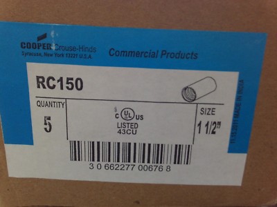 Cooper Crouse-Hinds RC150 Coupling Conduit 1-1/2'' 1J-1704-Z10-Z14