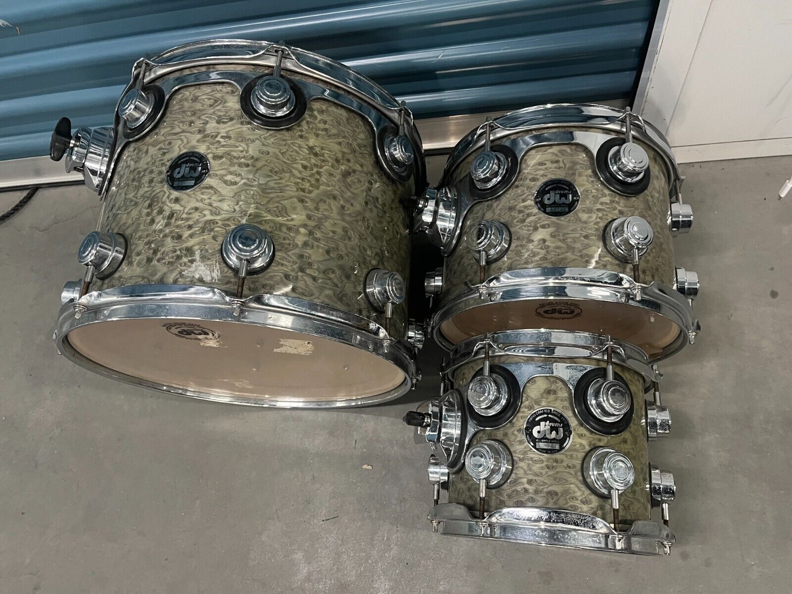 DW Drums Collectors Series 8,10,14 Exotic Wood Toms Rare DW Drums Collectors Series 8,10,14 Exotic Wood Toms Rare