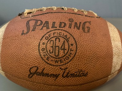VINTAGE Johnny Unitas SPALDING #364 Double Lined Genuine Leather Football