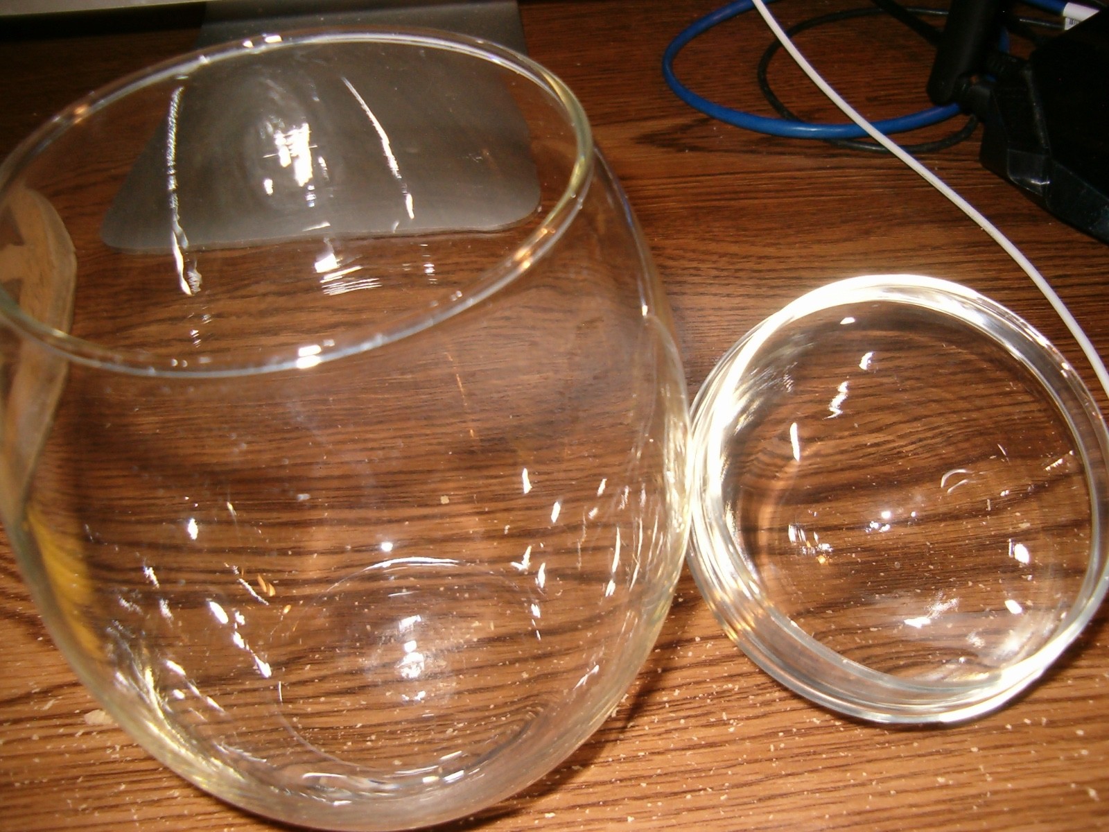 Vintage Clear Glass EGG SHAPE TERRARIUM Apothecary Jar Table Top Garden Herb