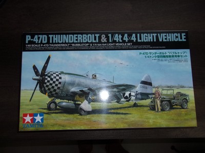 Tamiya 1/48 Thunderbolt Aircraft & Light Vehicle Model Kit All Sprues Sealed