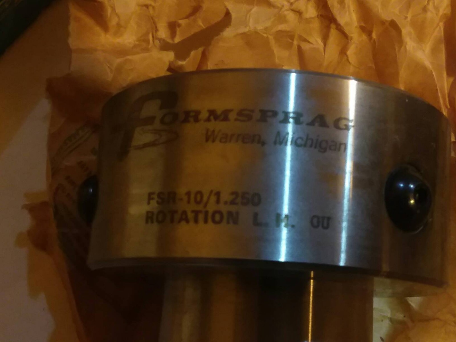 NOS Formsprag FSR-10 1.250 LH Overrunning Clutch Left Hand Rotation