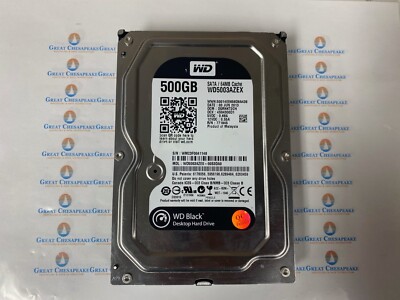 Western Digital WD5003AZEX-00S3DA0 Black 500GB SATA 7200RPM 3.5'' HDD TESTED!