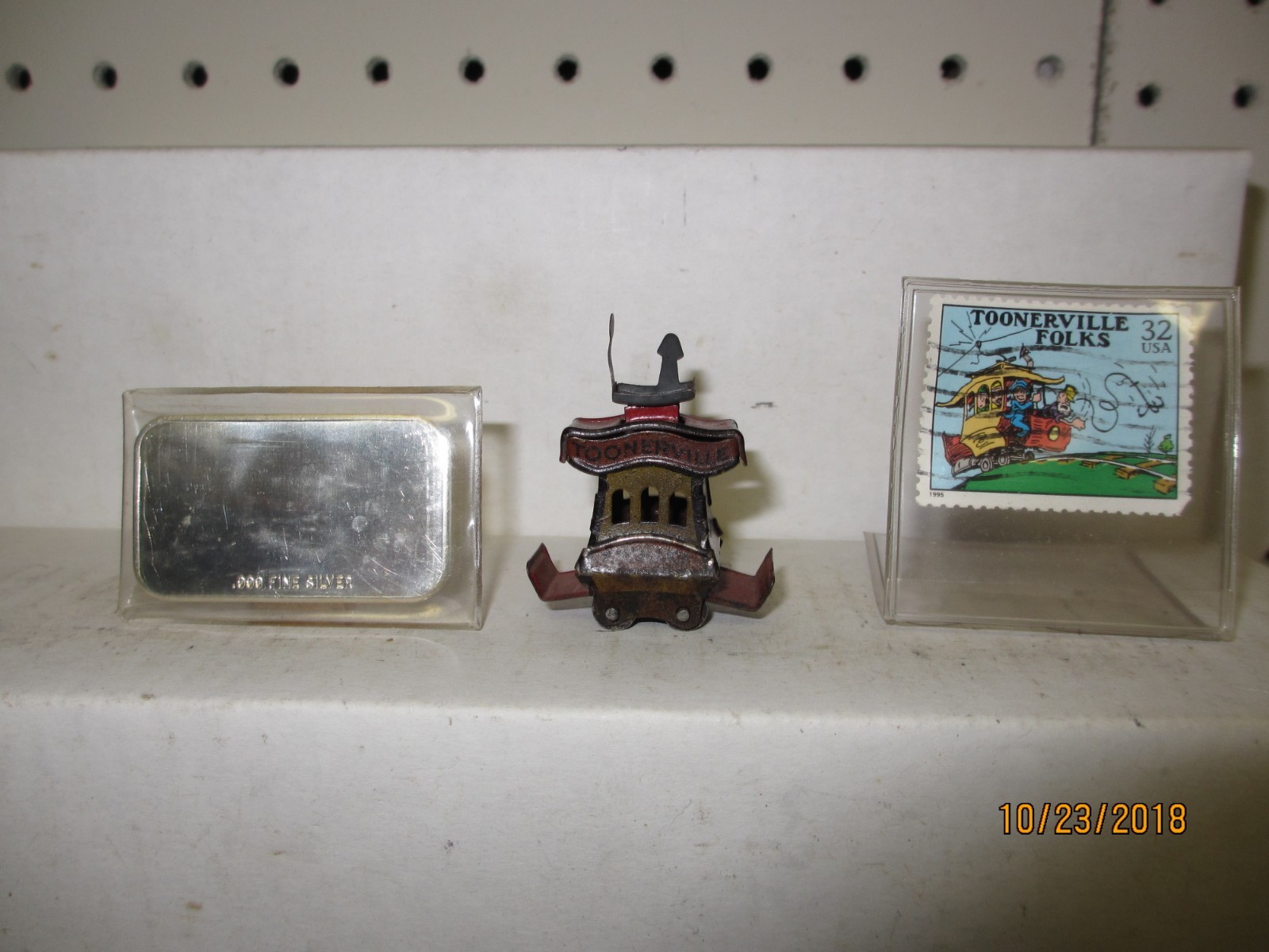 Penny or Cracker Jack Toonerville Trolley + Silver Bar & Stamp