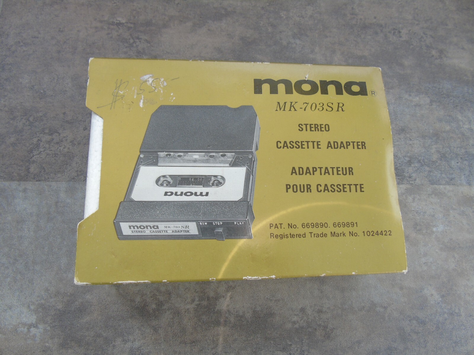 MONA MK-703SR STEREO CASSETTE ADAPTOR for 8 TRACK PLAYERS