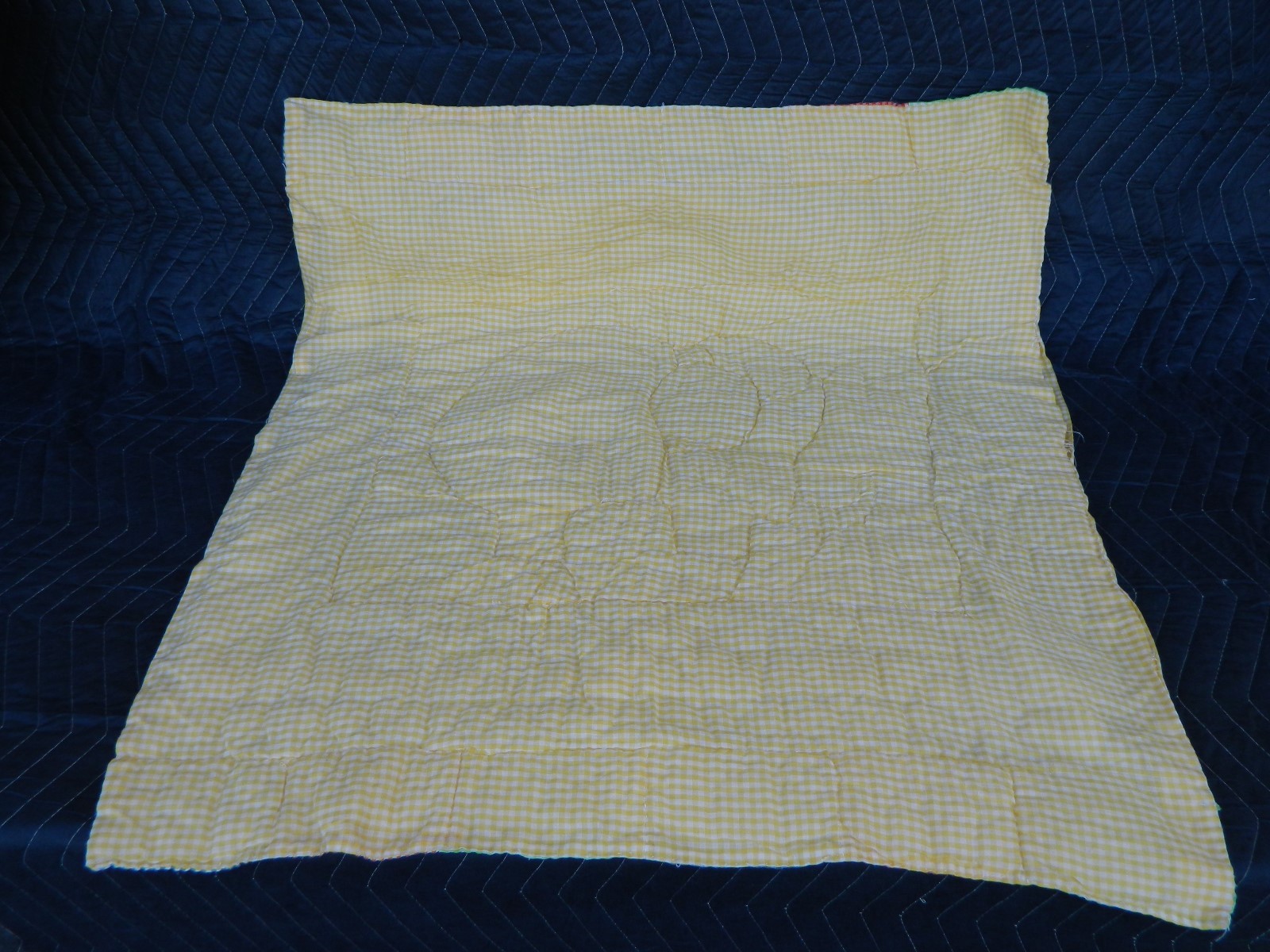 Handmade Colorful Quilt Elephant Baby Blanket 35x30 Lap Wall Hanging