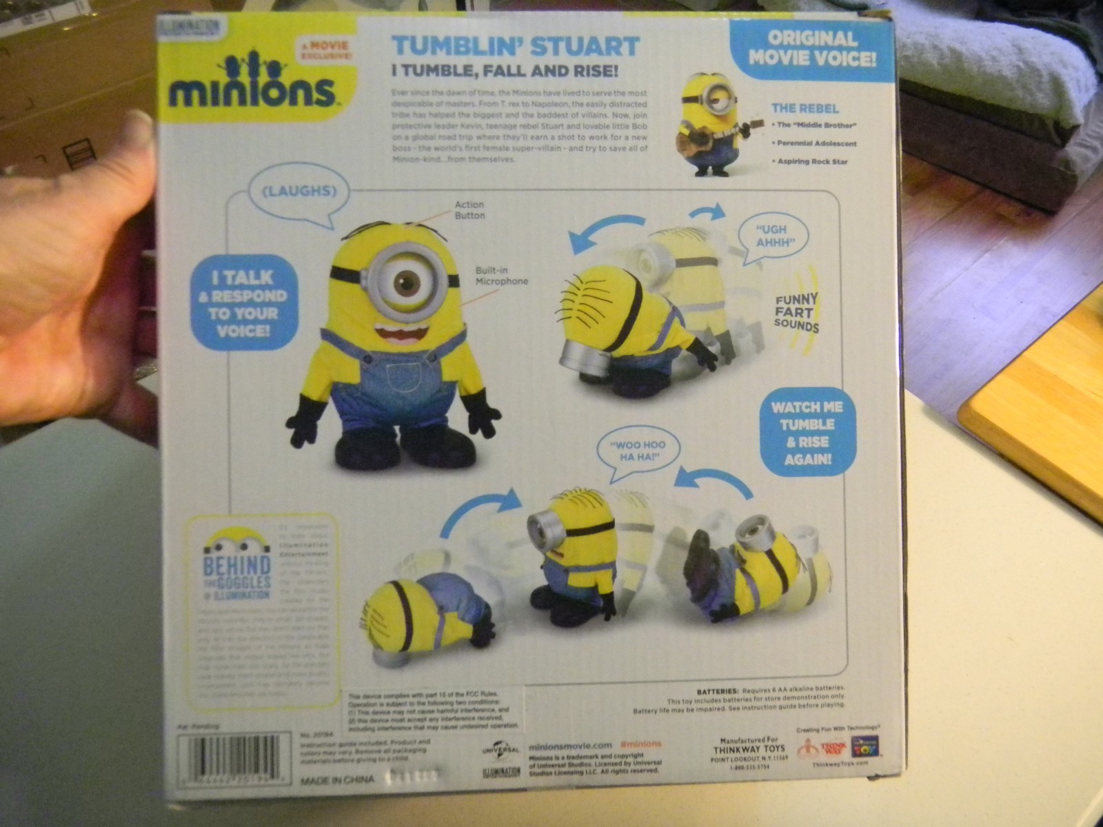 Tumblin' Stuart Minions Doll Tumble Fall Rise Talk NEW NIB