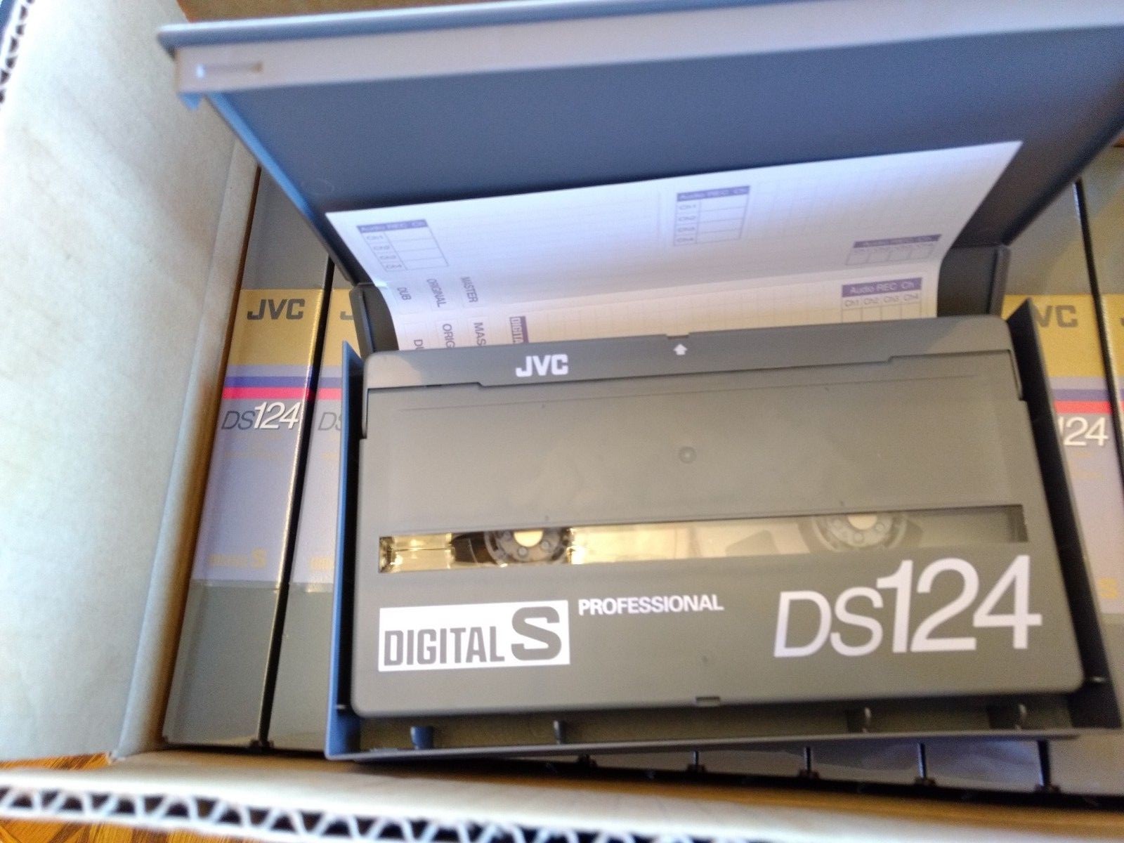 JVC Digital S VIDEO Tape DS124  Lot of 10  One used. 9 Others Factory Sealed.