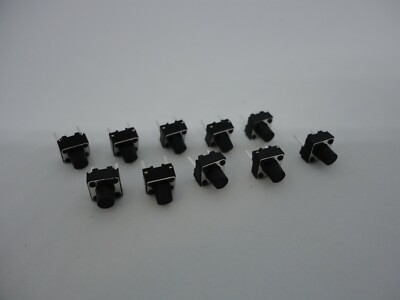 10 Pcs Pack Lot 6x6x7mm Momentary Push Micro Button Tactile Switch DIP 2 Pins