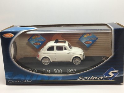 SOLIDO FIAT 500 WHITE 1/43 SCALE REF: 4560 IN BOX 1957 MODEL DIE CAST