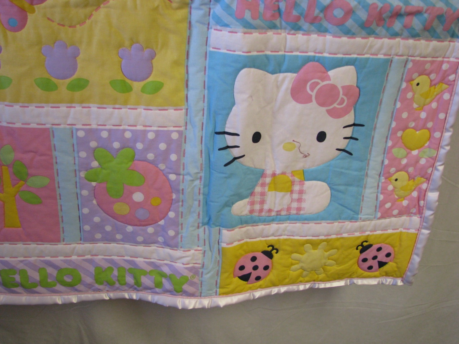 Hello Kitty Baby or Toddler Handmade Quilt