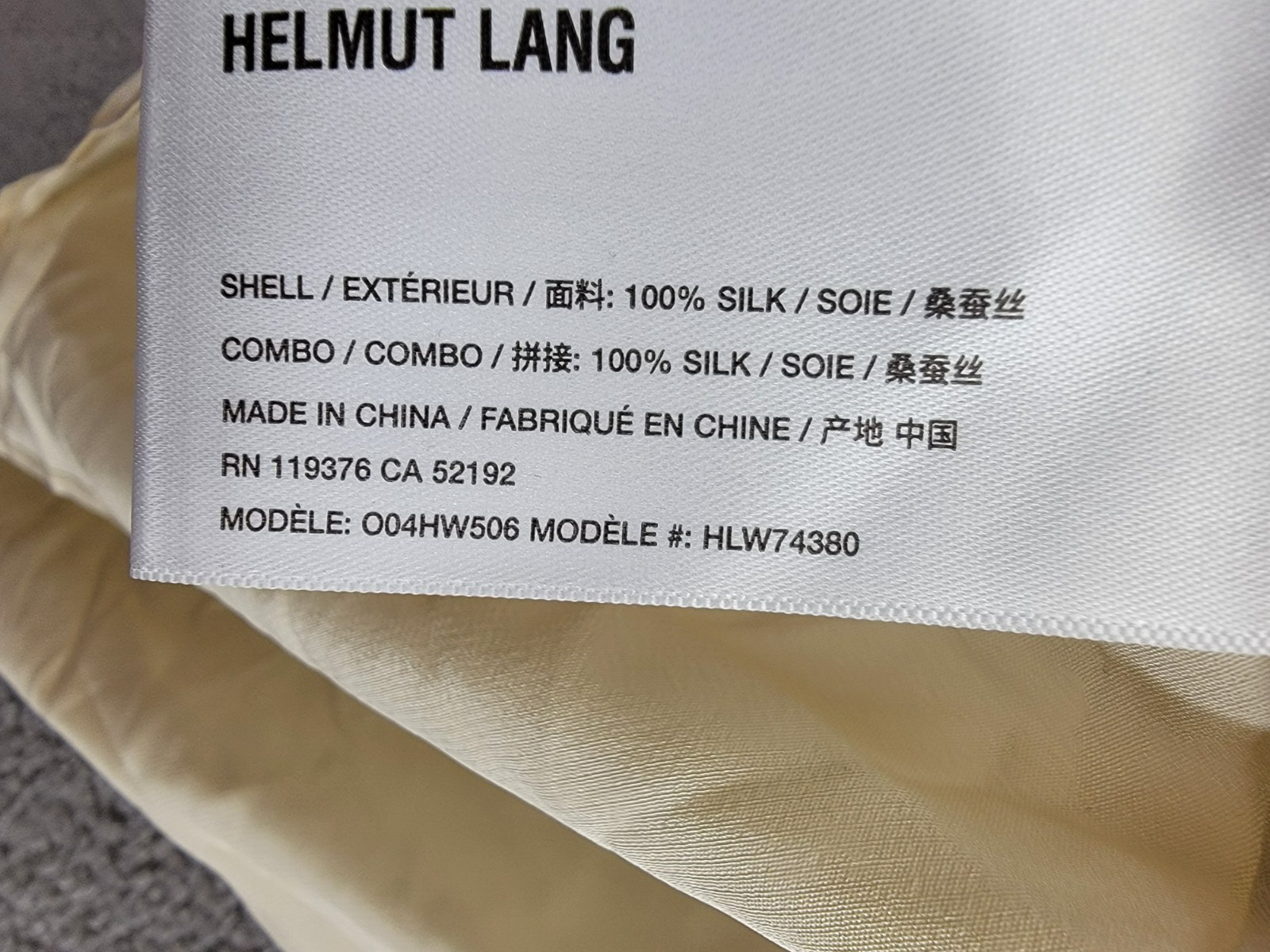 Helmut Lang Sleeveless Silk Scarf Top Womens M Oatmeal Scoop Neck Button Closure - Picture 12 of 15