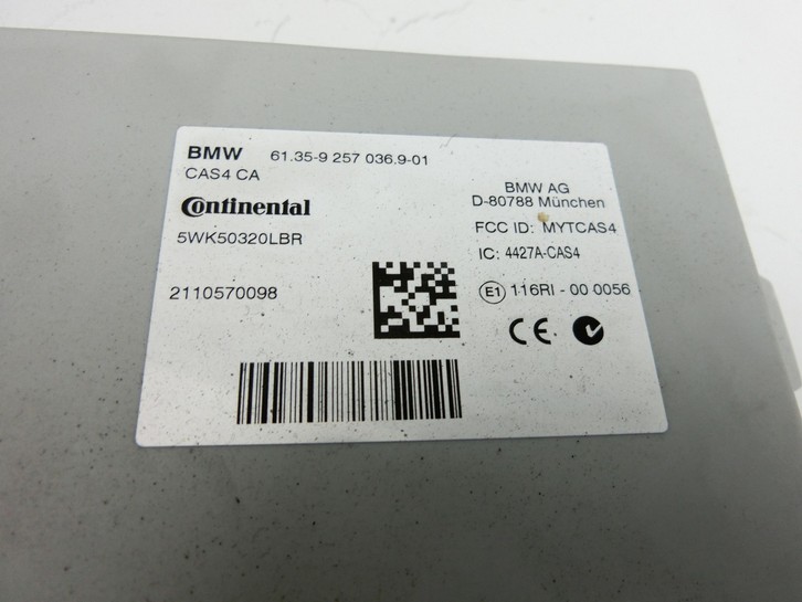 BMW 5er GT F07 09-13 3,0 175KW Wegfahrsperre ECU Steuergerät CAS4 CA Modul BMW 5er GT F07 09-13 28.03.2011 9257036... Bild 2