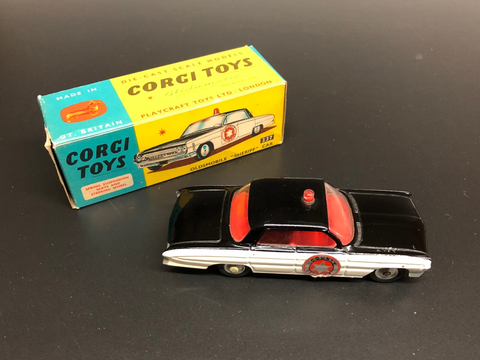 Corgi Toys 237 OLDSMOBILE SHERIFF CAR in Original Box ~ Minty! | eBay