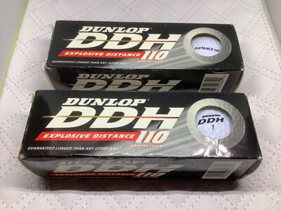 NOS Dunlop DDH 110 Golf Balls 2 Boxes 6 Balls Explosive Distance