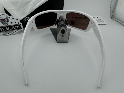 Pre-owned Oakley Drop Point Polished White Prizm Deep Water Polarized Sunglasses Oo9367-14