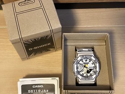 Pre-owned Casio G-shock Ga-2100mng-7ajr White Watch Box Manga Theme Rare Jpn