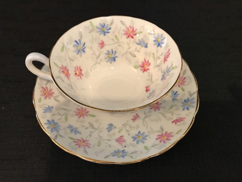 Grosvenor Bone China Teacup and Saucer , England