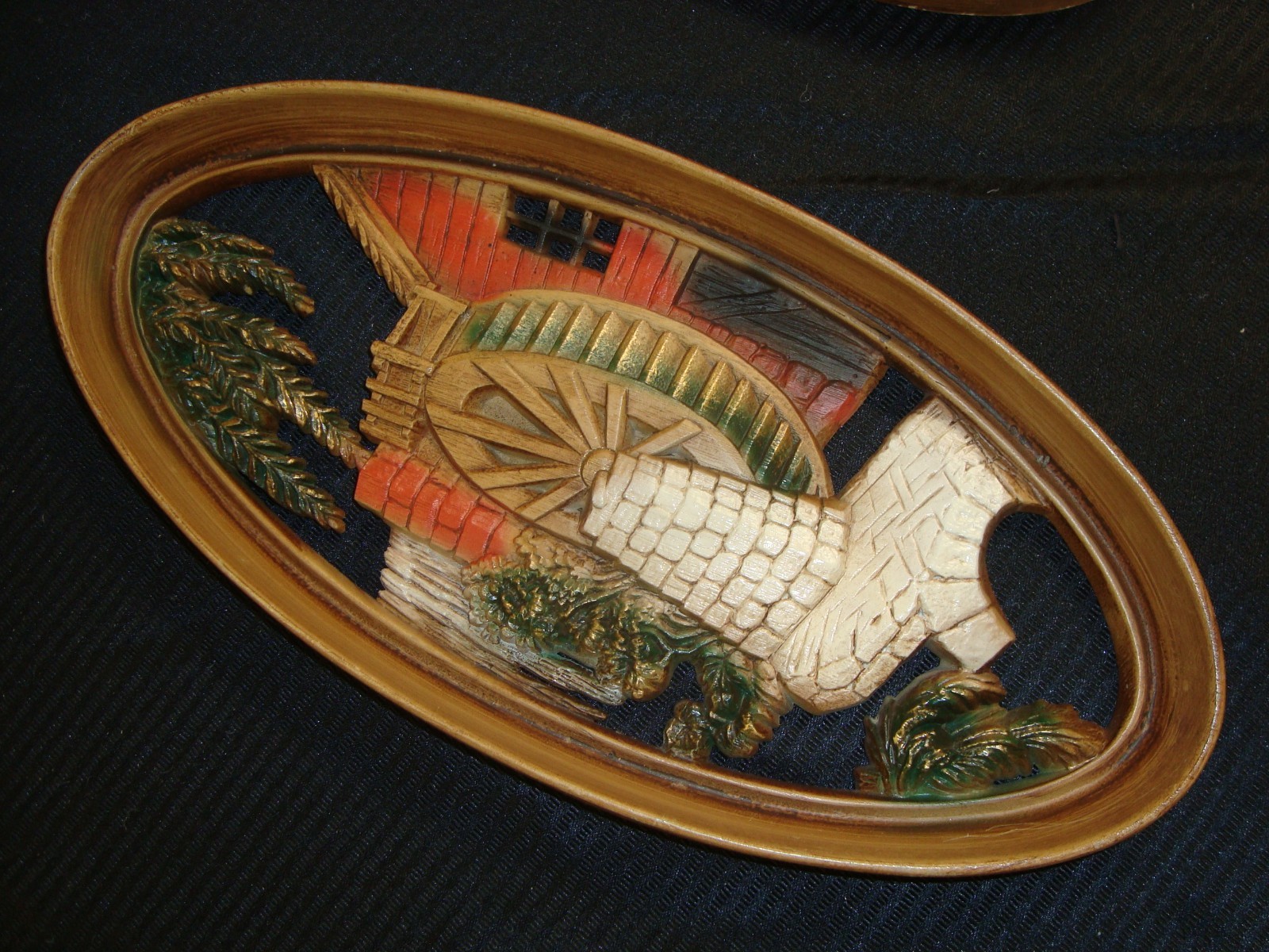 VTG 2 pc HOMCO 1965 Primitive Country Wall Plaques 8