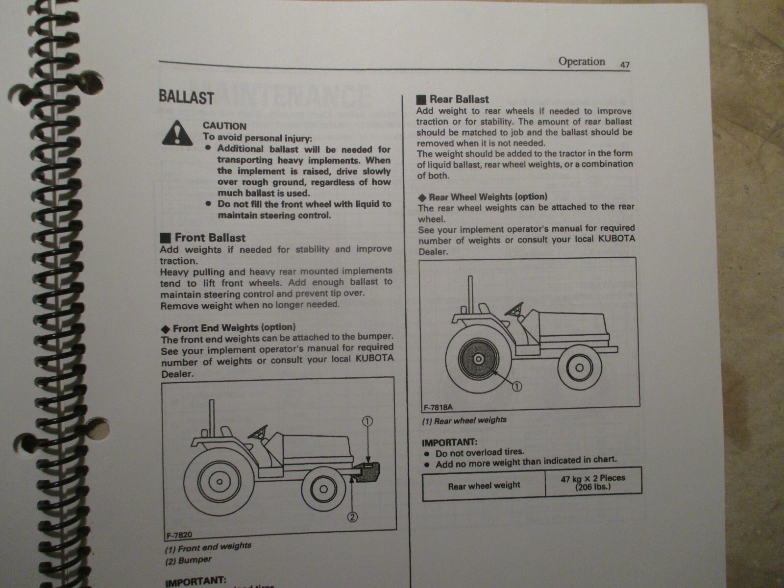 Kubota M8200DTN-B Operators Manual 3A481-99711