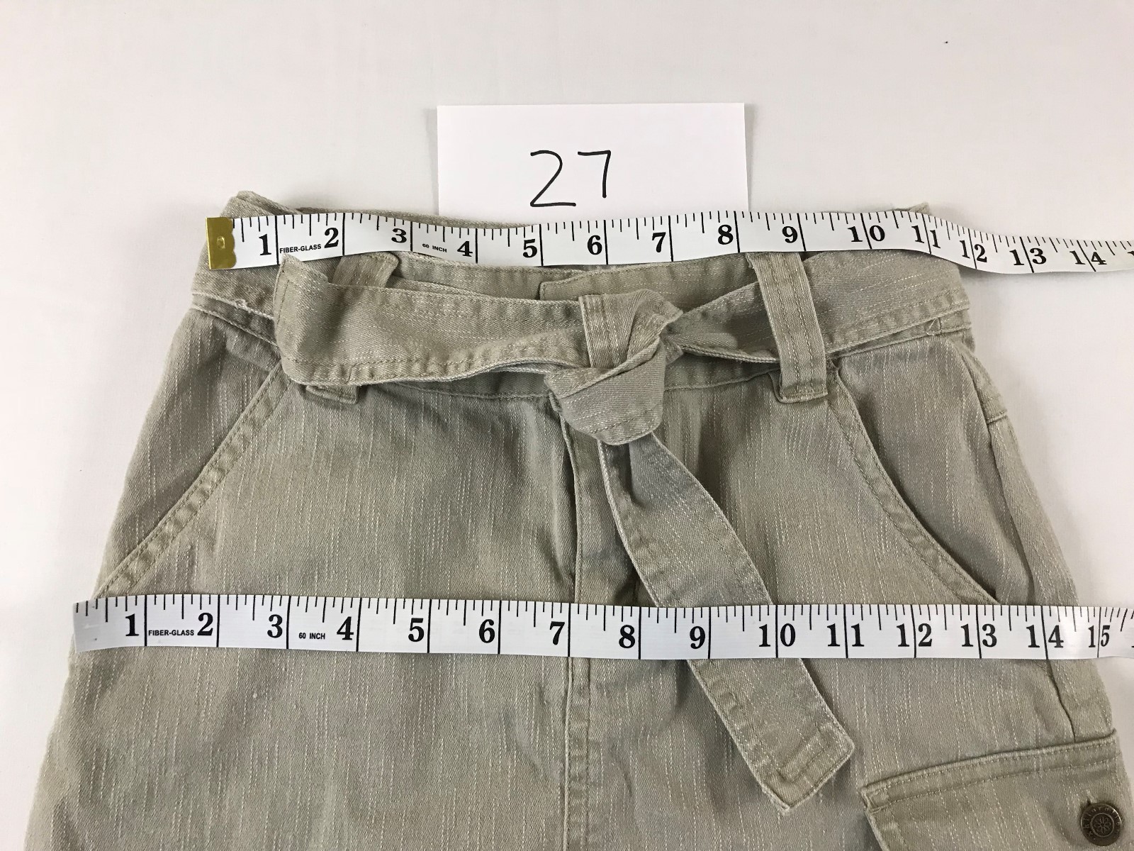 Xhilaration Girls Khaki Skirt With Tie Belt Size M 7-8