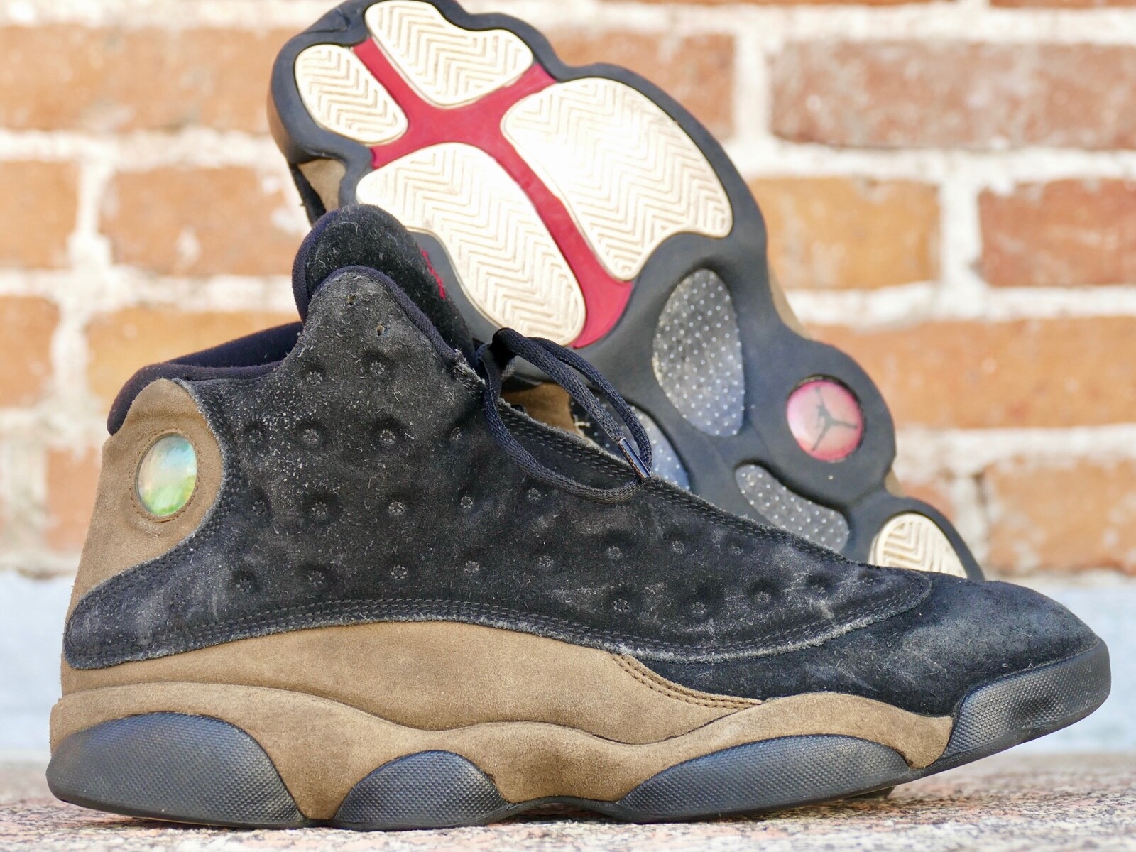 olive green and black 13s
