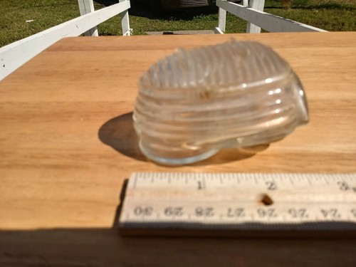 1 VTG/ANTIQUE/ART DECO CLEAR GLASS USA BIRD CAGE FEEDER/SEED/WATER CUP/BOWL