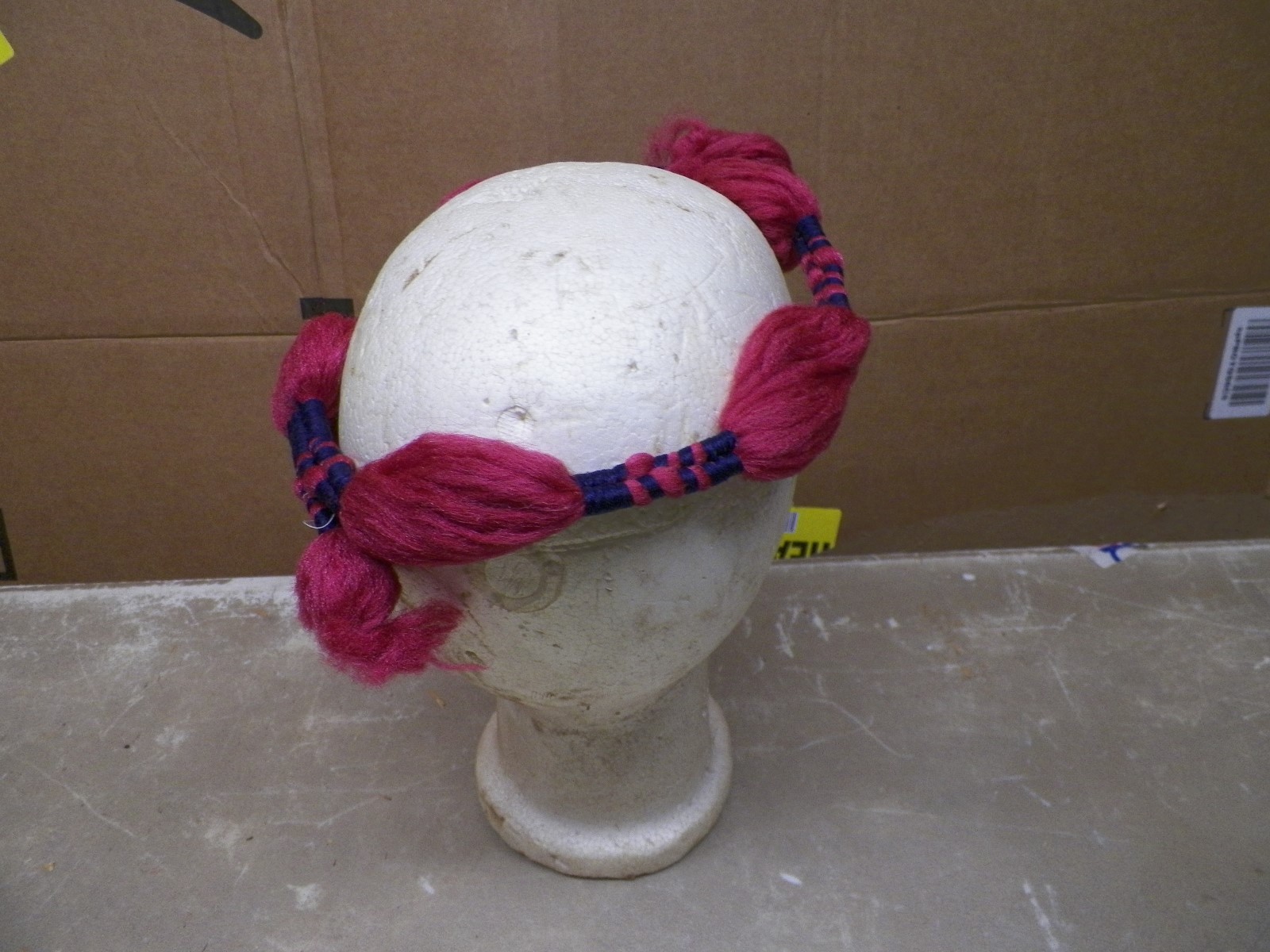 unusual Old Rose Colored Braided Head Band