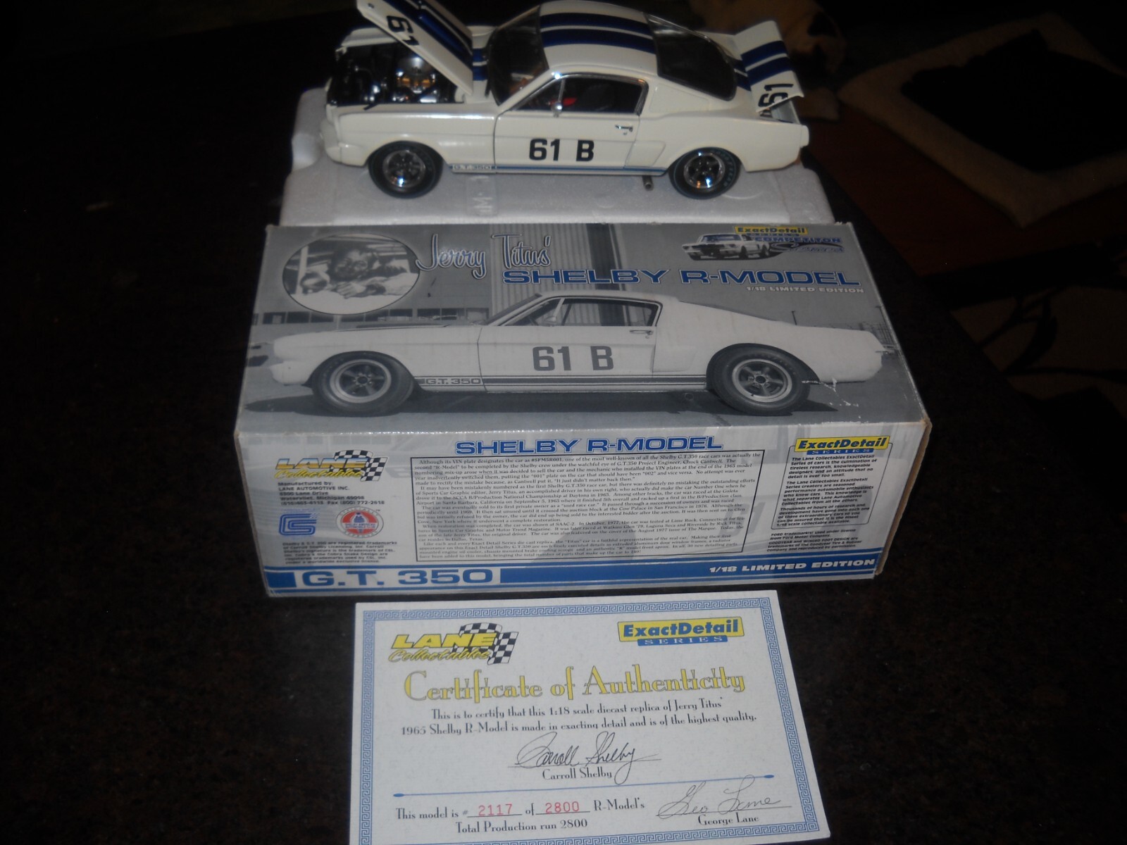 EXACT DETAIL-LANE COLLECTIBLE*1/18-1965 SHELBY R-MODEL #618